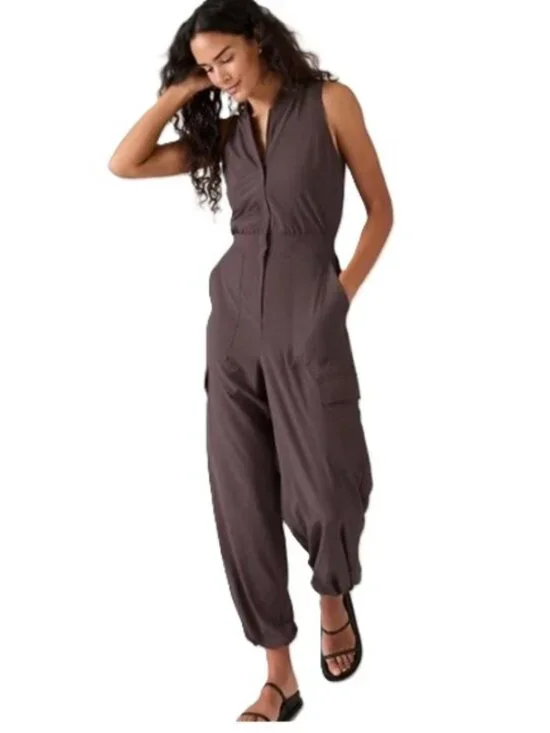ATHLETA BROOKLYN II UTILITY JUMP SUIT JUMPSUIT SHALE 0 PETITE - Picture 4 of 16